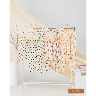 Bộ quần áo ngủ Just Bra chất liệu lụa sữa thoáng mát, họa tiết xinh xắn dễ thương LM215