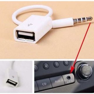 Cáp chuyển đổi giắc cắm 3.5mm sang cổng usb kết nối usb với cổng aux trên ô tô, đầu CD (không dùng cho tai nghe usb)