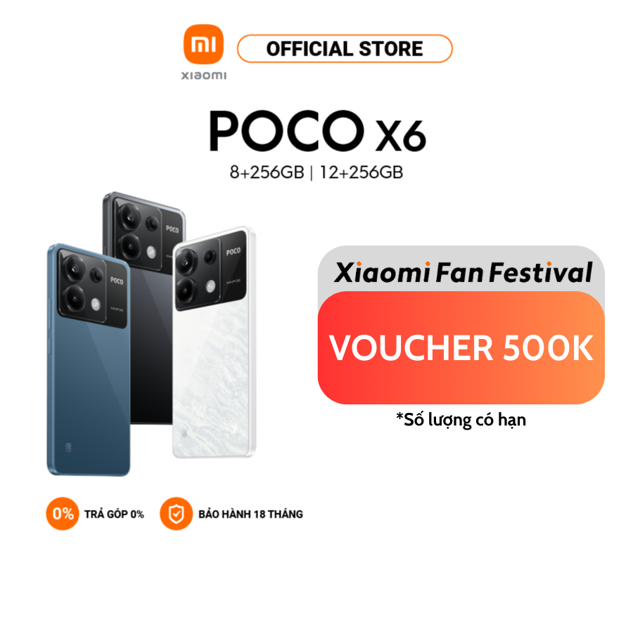 Điện thoại POCO X6 12+256GB | AMOLED 120Hz