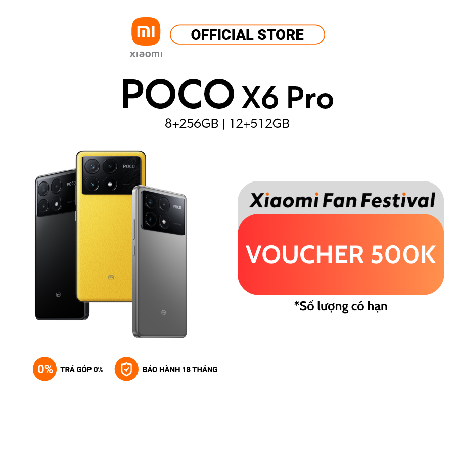 Điện thoại thông minh POCO X6 Pro 5G I 8+256 GB