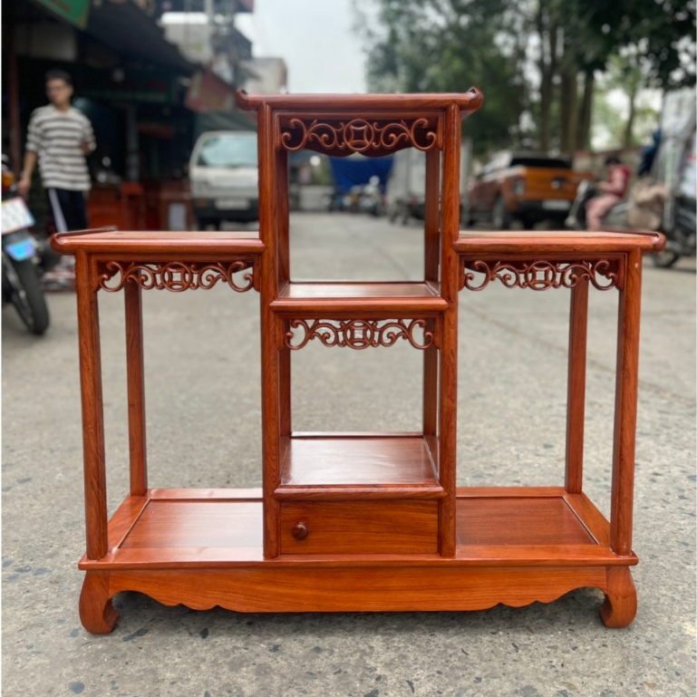 Kệ tam sơn thùng tam sơn thùng bục tam sơn thùng kê đồ trang trí nhà cửa gỗ hương Cao 80 cm Rộng 85 