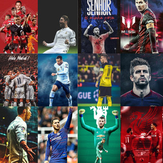 Poster cầu thủ bóng đá câu lạc bộ dán tường cực đẹp, poster bóng đá neymar messi ronaldo ms: 114