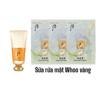 10 gói sữa rửa mặt Whoo vàng