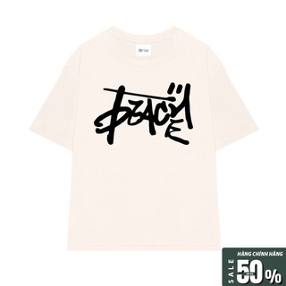 Áo thun The Xide unisex hình in CHỮ NHẬT ĐEN form rộng chất cotton 2 chiều co giãn định lượng 260gsm