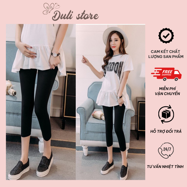 Quần Legging Lửng Bầu Có Chun Chỉnh