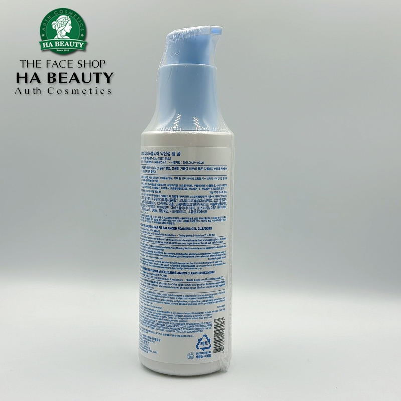 Sữa rửa mặt dạng gel sạch sâu dịu nhẹ The Face Shop Dr Belmeur Amino Clear pH-Balanced Foaming Gel Cleanser 190ml