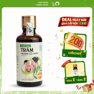 Tinh dầu tràm ngâm củ nén Mệ Đoan giữ ấm kháng khuẩn đuổi muỗi giữ ấm 50ml