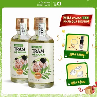 Combo 2 chai tinh dầu tràm nguyên chất Mệ Đoan cho mẹ và bé 50ml - chuẩn OCOP