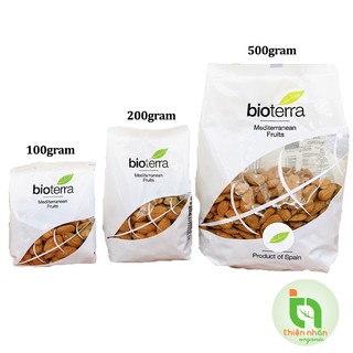 Hạnh nhân hữu cơ Bioterra 100gr, 200gr và 500gr Organic Raw Whole Almond