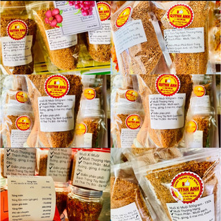500gr 01 túi zip muối tôm tây ninh mã 1400 ✔️bánh tráng tây ninh quỳnh anh