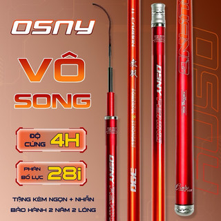 Cần câu tay osny vô song 4h 28i- cần câu đơn, cần câu đài đánh tổng hợp, gẩy rô chép, diếc cao cấp, bảo hành chính hãng
