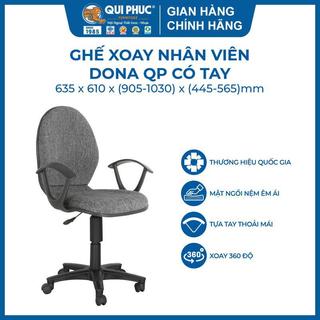  Ghế xoay văn phòng Dona có tay, lưng bầu phù hợp với lưng, nâng đỡ cột sống