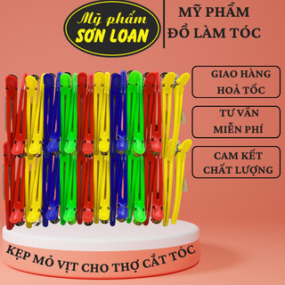 Kẹp tóc mỏ vịt 10,,20 cái chuyên dụng cho thợ cắt tóc