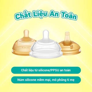 Bình Sữa 150ml/250ml Chất Liệu Silicon Nâu