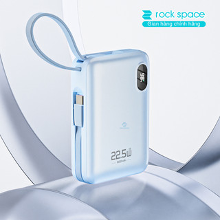 Pin sạc dự phòng tích hợp dây sạc Rockspace Y11 mini sạc nhanh 22.5w dung lượng 10000mAh hàng chính hãng có bảo hành