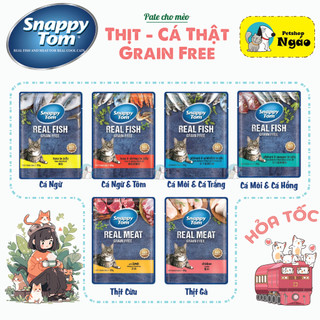 Pate snappy tom gói 85gr - thức ăn ướt cho mèo từ thịt & cá thật giàu dinh dưỡng