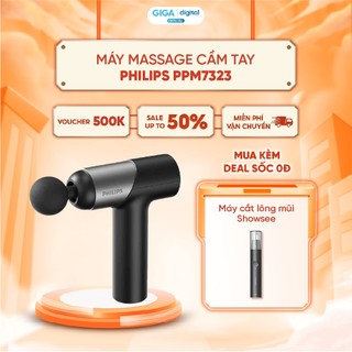 Máy Massage cầm tay Philips PPM7323 - 7 cấp độ khác nhau - 6 đầu massage đa năng - Bh 24 Tháng