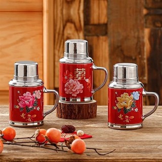 Cốc sứ hình phích nước, cốc uống nước bằng sứ có nắp phong cách retro hoài cổ độc đáo 460ml..