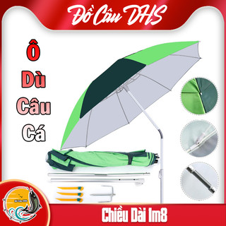 Ô dù câu cá, ô dù che nắng mưa hình xanh dọc dưa - đồ câu dhs