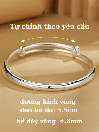 Kiềng tay bạc nữ điều chỉnh size DaLiA Jewelry vòng tay bạc nữ khắc chữ theo yêu cầu