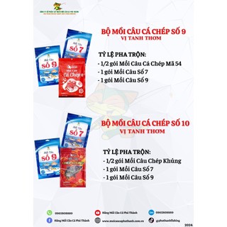 Bộ mồi câu chép số 9 - số 10