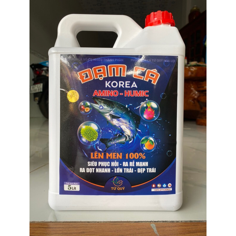 Phân Bón Đạm Cá Hồi Korea Ủ Lên Men 5Lít