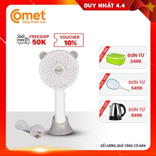 Có hỏa tốc  - Quạt Sạc Cầm Tay COMET CRF0804 Công Suất 3W, Pin 1200mAh