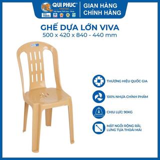  Bộ 4 ghế nhựa tựa lưng VIVA Qui Phúc, 100% nguyên liệu nhựa chính phẩm