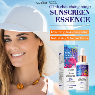 Serum tinh chất chống nắng SADOER mỏng nhẹ, giúp bảo vệ da khỏi ánh nắng, khói bụi, thông thoáng da với SPF 60+ PA+++