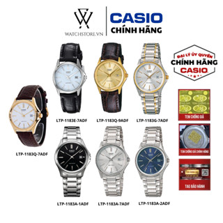  Đồng Hồ Casio Nữ Series LTP-1183 Sang Trọng Mặt Kính Khoáng Tròn 28.5mm Dây Da  Dây Kim Loại Không Gỉ Chính Hãng 