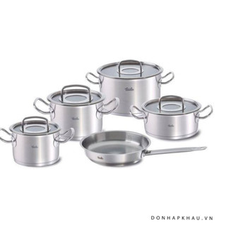 Bộ nồi 5 món fissler original profi set 5, vung kính