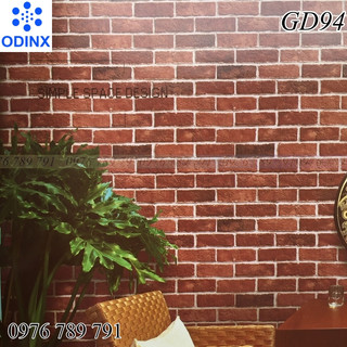 Giấy Dán Tường 3d Giả Gạch Cao Cấp Cho Phòng Khách Phòng Ngủ Lụa Không Keo Đẹp Khổ 53cm