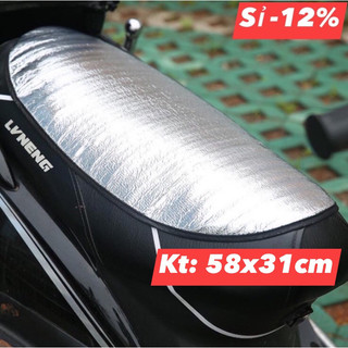 [58x31cm] Tấm lót phản quang che nắng chống nóng yên xe máy, che bụi, che mưa