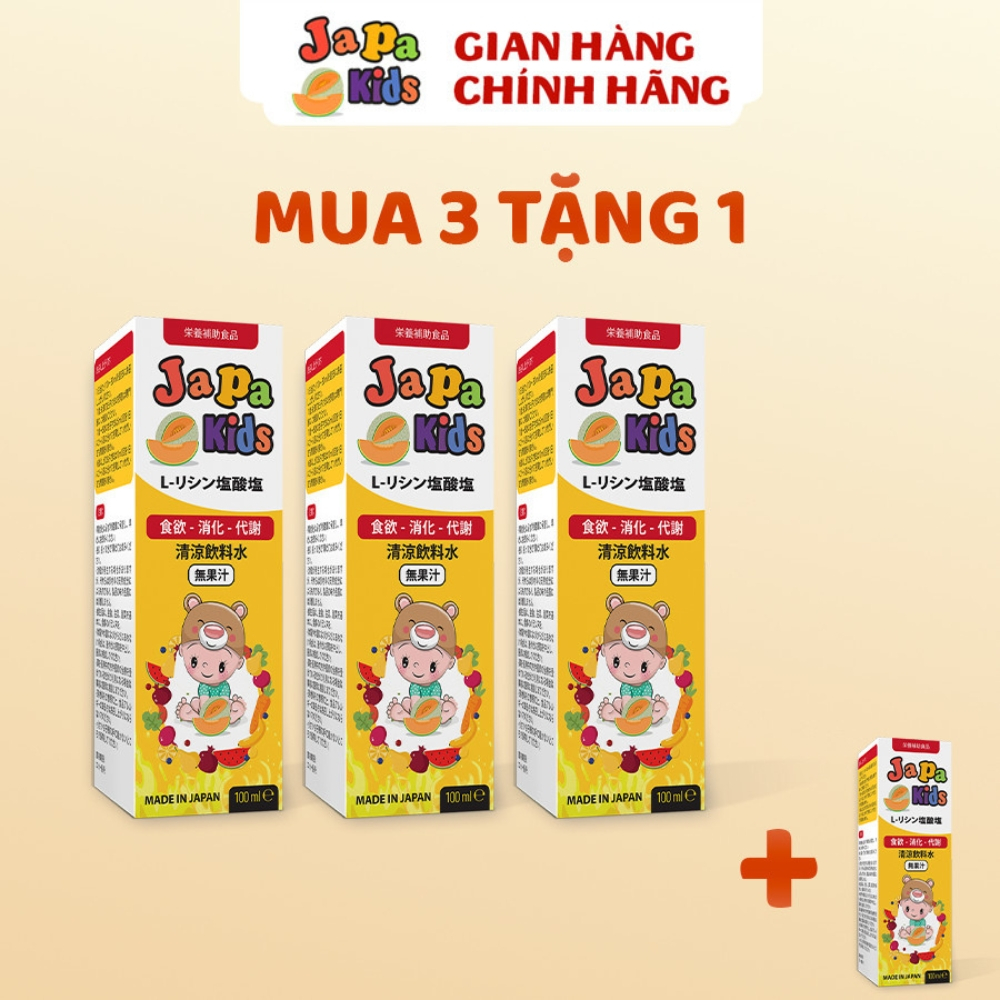 Siro Ăn Ngon Cho Bé Japa Kids Chính Hãng 3 Tặng 1