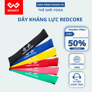 Dây kháng lực tập gym REDCORE dây thun cao su miniband tập mông, đùi, gym, yoga, đai trợ lực đàn hồi cao cấp