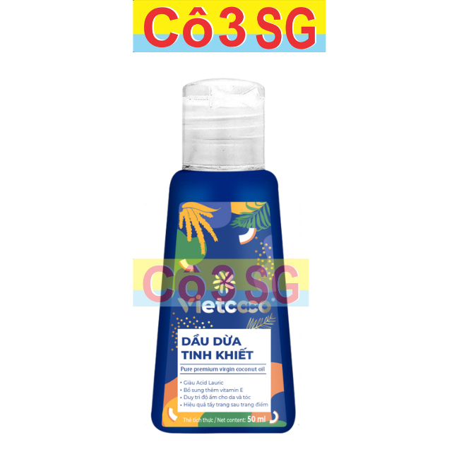 Dầu dừa nguyên chất thiên nhiên Vietcoco 50ml - Co3sg