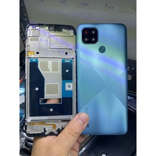 Bộ xương vỏ Realme C21 Full bộ, hàng zin ( gồm lưng, sườn, phím, kính camera, khay sim