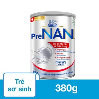 Sữa bột Nestle Pre Nan 380g Dùng cho trẻ nhẹ cân thiếu tháng