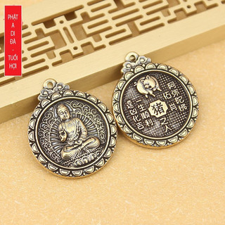 Dây chuyền mặt phật phật phật a di đà - phật bản mệnh người tuổi hợi - mv03