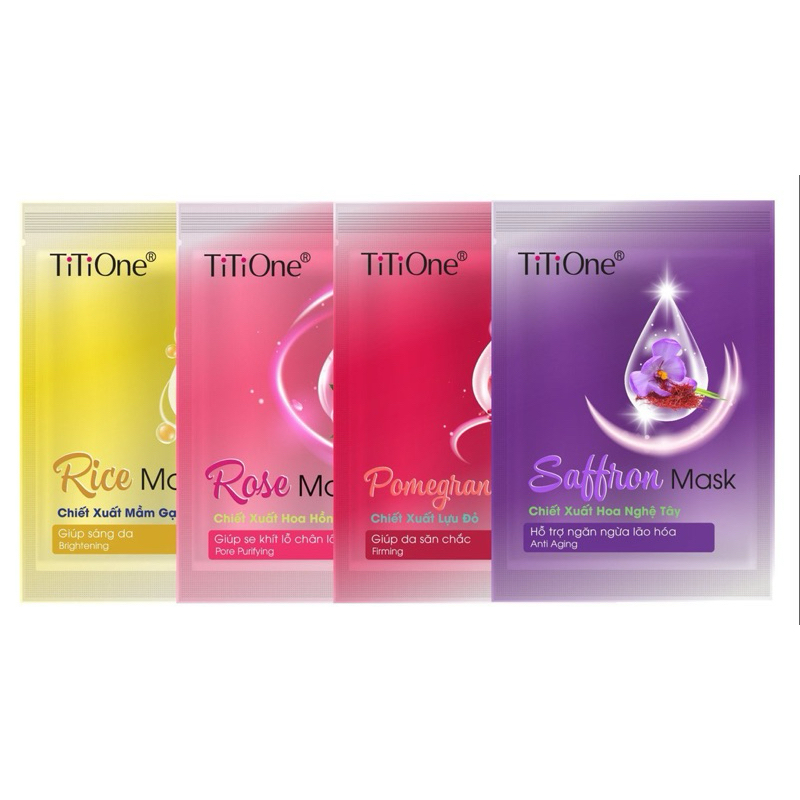 Combo 48 gói Mặt nạ dưỡng trắng da Titione