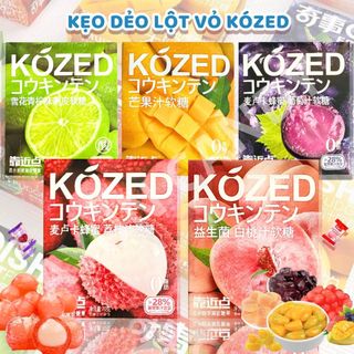  Kẹo Dẻo Trái Cây Bóc Vỏ KOZED, Kẹo dẻo lột vỏ 3D Vị trái cây, kẹo bóc vỏ