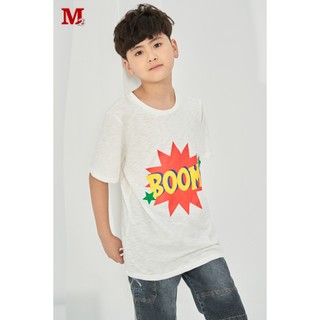 Áo thun trẻ em họa tiết BOOM chất liệu cotton thoáng mát thấm hút mồ hôi thời trang M2 DFM0325