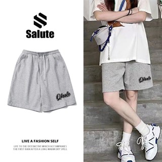 Quần đùi Salute short nam nữ Xám girl phố quần đùi ống rộng 100% cotton unisex fashion-K0013