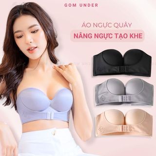 Áo lót không dây nâng ngực GOM UNDER, áo ngực chống tuột cài trước tạo khe quyến rũ tôn vòng 1 - SA-336