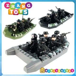 Đồ chơi Xếp hình xuồng máy cano cao tốc của lực lượng đặc nhiệm SWAT Minifigures