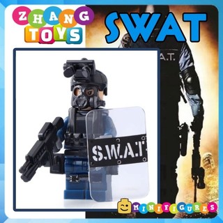 Đồ chơi Xếp hình mô hình cảnh sát đặc nhiệm SWAT phản ứng nhanh Police Minifigures Kazi KY017