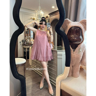 Váy baybedoll chất tơ gương 2 lớp sát nách