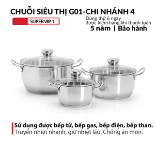 Nồi Inox 3 đáy Fivestar Royal Cool FSB3028 nắp kính, bảo hành 5 năm