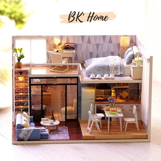 Mô hình nhà búp bê CUTEROOM diy Doll House Miniature Blue Times