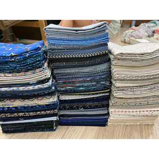 Vải thô kiện Hàn khúc 50cm x 110cm (xanh biển, trắng) link1